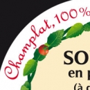 Etiquette autocollante sur couvercle bocal de soupe